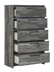 Baystorm - Five Drawer Chest - Gray