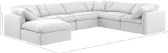 Indulge - Linen 7 Piece Modular Sectional - White