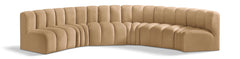 Arc - Velvet 6 Piece U-Shaped Modular Sofa