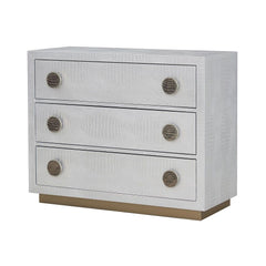Anpu - Console Cabinet - Silver Faux Crocodile Skin
