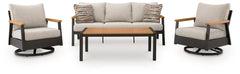 Carmel Highlands - Sofa, Chairs, Table Set (Set of 4) - Dark Brown