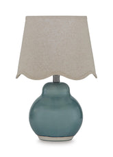 Byronburg - Ceramic Table Lamp - Blue / Beige