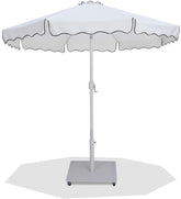 Amalfi - Aluminum Patio Umbrella - White Base / White Pole