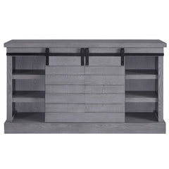 Amrita - TV Stand With Fireplace - Gray Oak