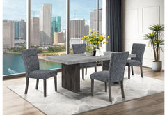 D2410 - 7 Piece Dining Room Set (Dining Table And 6 Dining Chair) - Grey