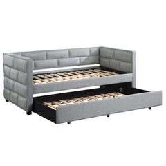 Ebbo - Twin Daybed With Trundle - Gray Fabric