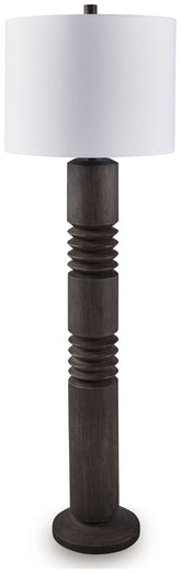 Fainwell - Poly Floor Lamp - Distressed Black