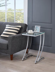 Cayden Silver Side Table - MyWaynesHome #