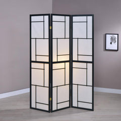 Damis Black 3 Panel Room Divider - MyWaynesHome #
