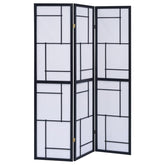 Damis Black 3 Panel Room Divider - MyWaynesHome #
