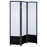 Calix Black 3 Panel Room Divider - MyWaynesHome #