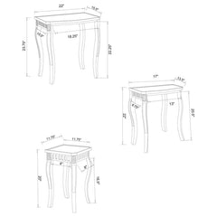 Daphne Brown 3 Pc Nesting Table - MyWaynesHome #