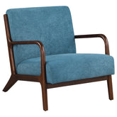 Foster Upholstered Wood Frame Accent Chair Peacock Blue - MyWaynesHome #