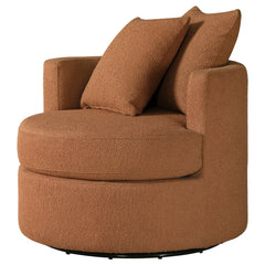 Debbie Upholstered Swivel Accent Chair Burnt Orange - MyWaynesHome #