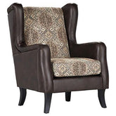 Elmbrook Upholstered Wingback Accent Club Chair Brown - MyWaynesHome #