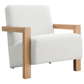 Fitzroy Boucle Upholstered Accent Arm Chair Ivory - MyWaynesHome #