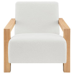 Fitzroy Boucle Upholstered Accent Arm Chair Ivory - MyWaynesHome #
