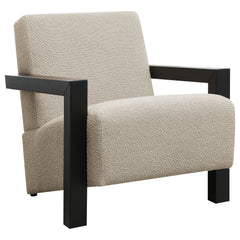 Fitzroy Boucle Upholstered Accent Arm Chair Latte - MyWaynesHome #