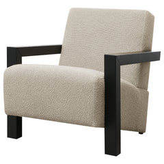 Fitzroy Boucle Upholstered Accent Arm Chair Latte - MyWaynesHome #