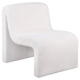 Drayton Upholstered Curved Armless Accent Chair Ivory - MyWaynesHome #