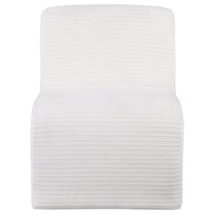 Drayton Upholstered Curved Armless Accent Chair Ivory - MyWaynesHome #