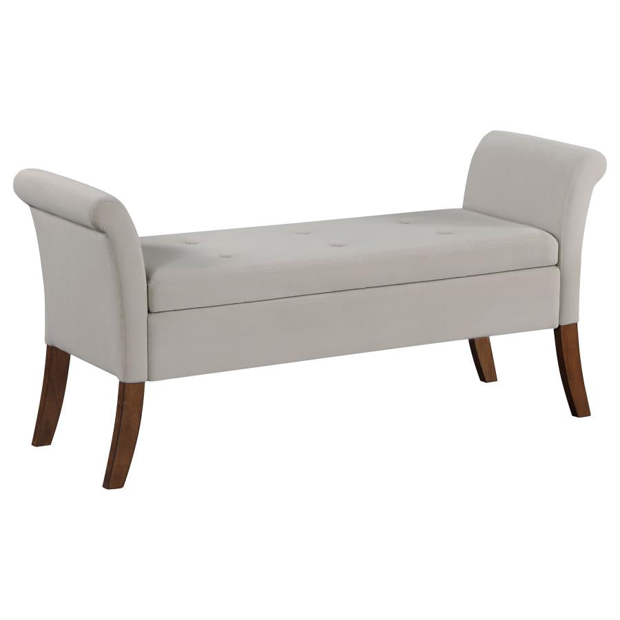 Farrah Beige Storage Bench - MyWaynesHome #