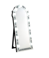 Noralie - 63" Accent Floor Mirror - Mirrored & Faux Diamonds