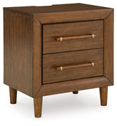 Lyncott - Two Drawer Night Stand - Brown