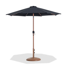 Fiji - Aluminum Patio Umbrella With Round Teak Base