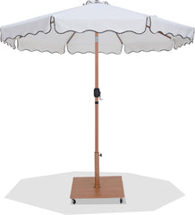 Amalfi - Aluminum Patio Umbrella - Light Brown Base / Light Brown Pole