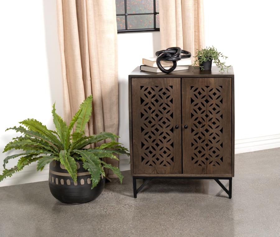 Zaria Brown Accent Cabinet - MyWaynesHome #