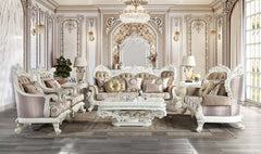 Vanaheim - Sofa With 7 Pillows - Fabric & Antique White