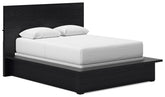 Londer - Queen Panel Bed - Black