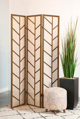 Mila Brown 3 Panel Room Divider - MyWaynesHome #