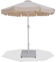 Amalfi - Aluminum Patio Umbrella - White Base / White Pole