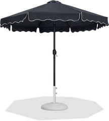 Amalfi - Patio Umbrella - White Base / Black Pole