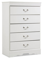 Anarasia - Five Drawer Chest - White