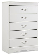Anarasia - Five Drawer Chest - White