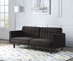 Qinven - Adjustable Sofa - Dark Brown Velvet