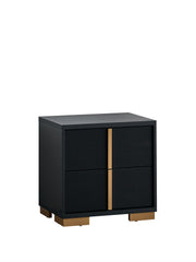 Steeler - Nightstand - Black / Gold