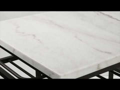 Lanzo - Kitchen Island - Marble Top & Gunmetal