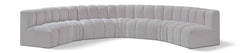 Arc - Boucle Fabric 7 Piece U-Shaped Modular Sofa