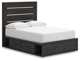 Hollivern - Panel Bed With Storage