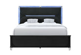 Lando - Queen Bed With Continuous LED - Black