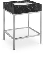 Marmo - Engineered Marble Bathroom Vanity With Chrome Base