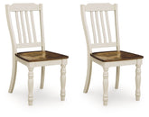 Wirloni - Dining Room Side Chair (Set of 2) - Antique White / Brown