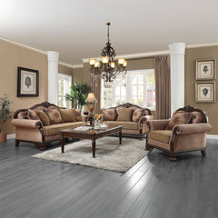 Chateau De Ville - Chair With Pillow (Same Lv01590) - Fabric & Espresso