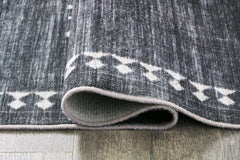 Arloman - Alfombra de 5' x 7' - Negro / Crema / Gris