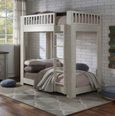 Cedro - Twin Over Twin Bunk Bed - Weathered White