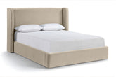 Kendall - Cama tapizada en terciopelo - Crema